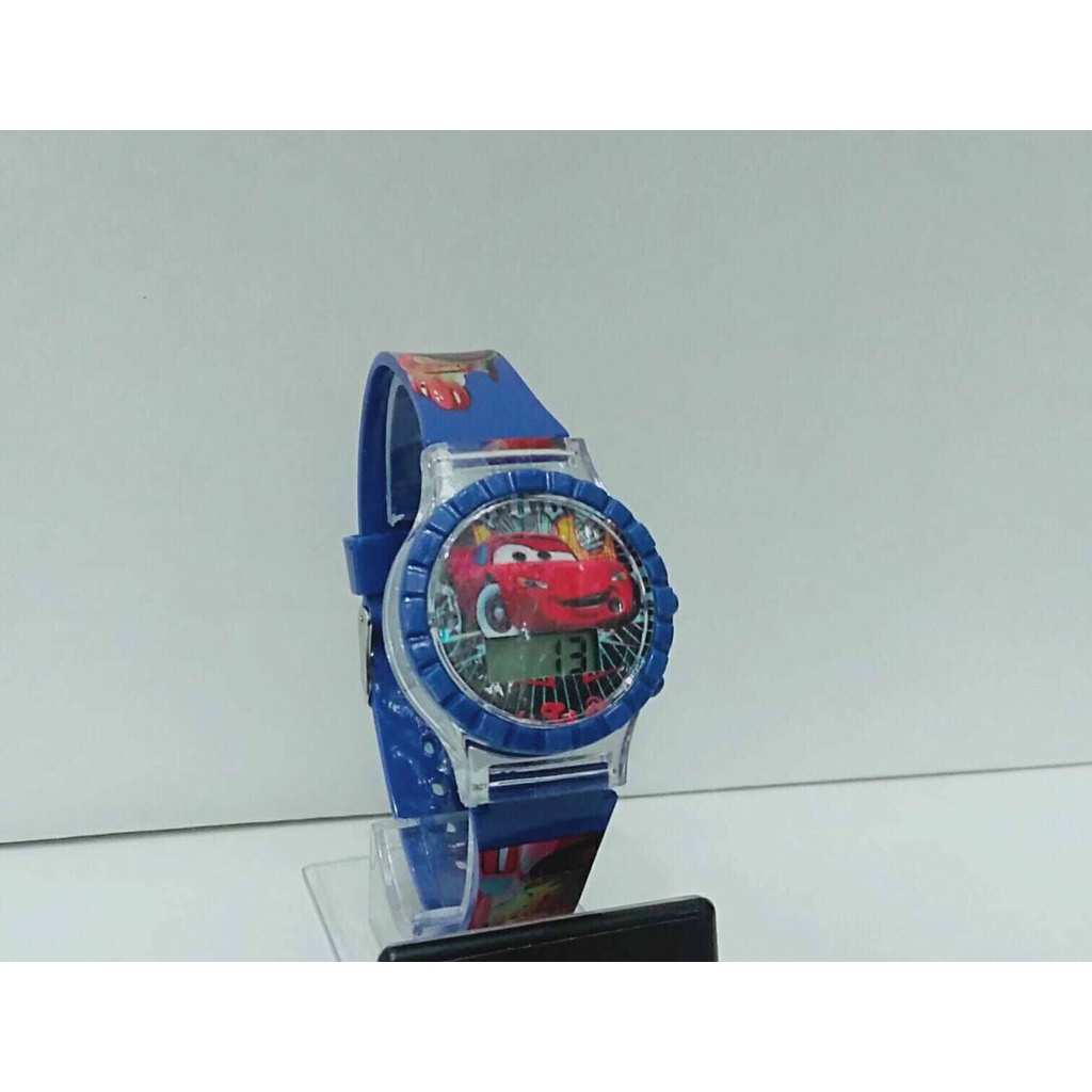 JAM TANGAN ANAK LAKI LAKI DIGITAL LAMPU MUSIK KARAKTER CAR 845
