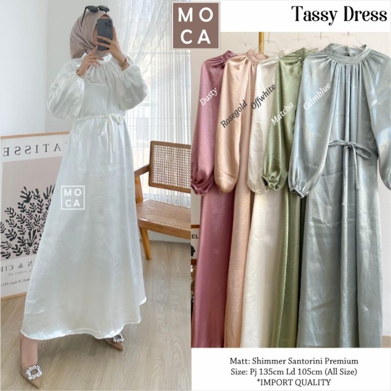 TASSY DRESS ORI MOCA | Ld105 Shimmer Santorini Premium