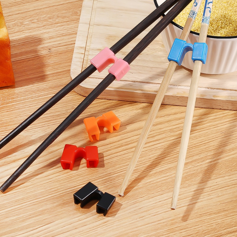 1pc Reusable Colorful Chopsticks Helper/ Holder Pelatih Sumpit China Untuk Belajar Pemula Adouts