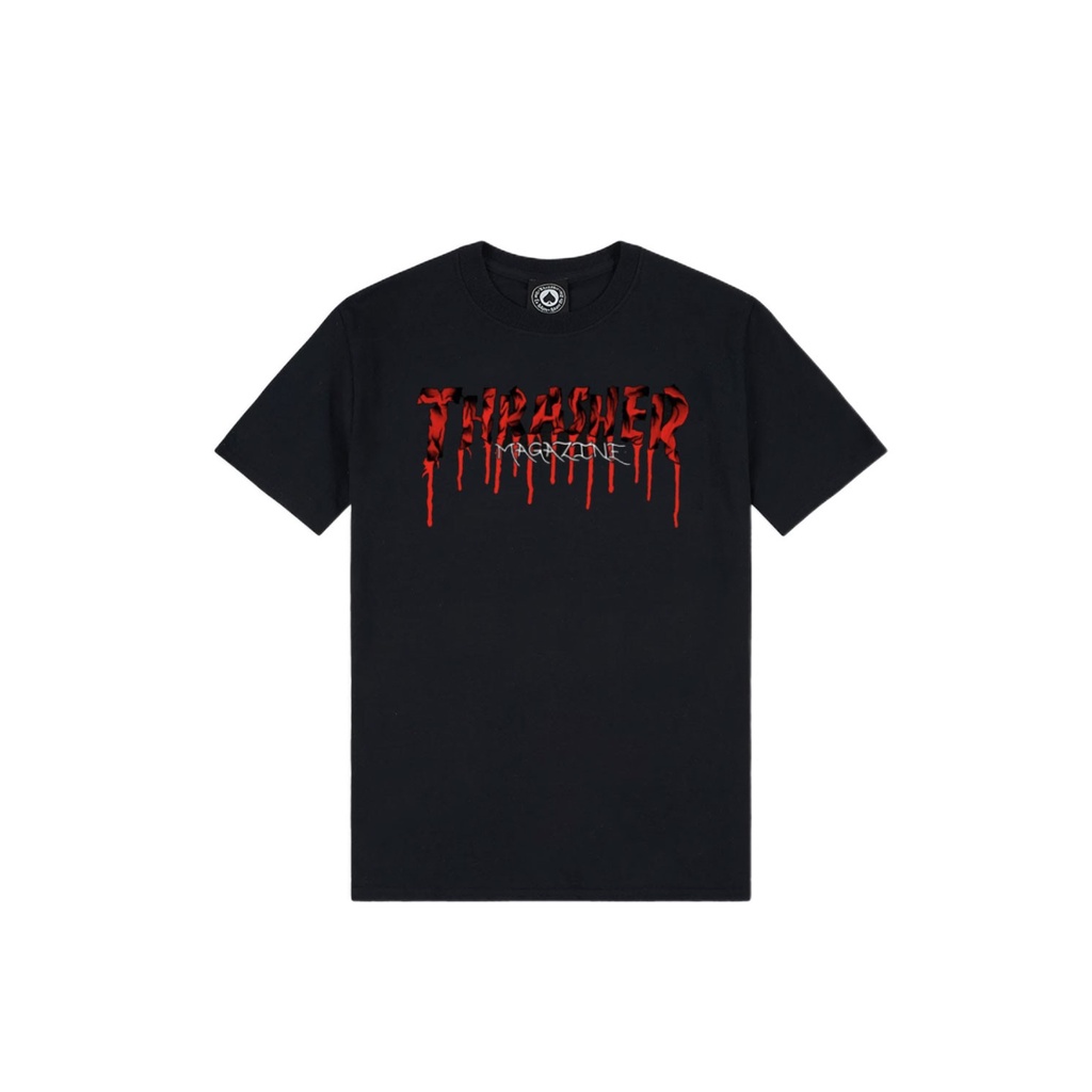 Thrasherr Blood Drip Black Tee