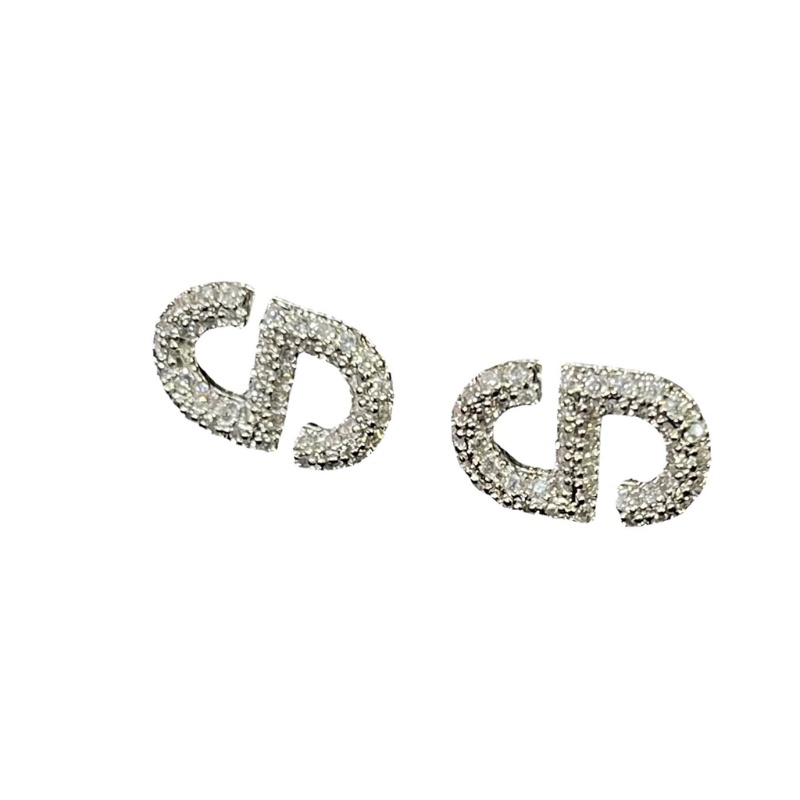 Sederhana Modis All-match Surat S Bertabur Berlian Anting Emas 18 K Perempuan Desain Niche Perhiasan Anting Trendi