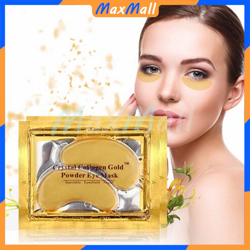 Collagen Eye patch Masker Mata Kolagen Masker Kantong Mata Emas Crystal Collagen Gold Anti Aging Powder Eye Mask Gold Mata Panda Hitam