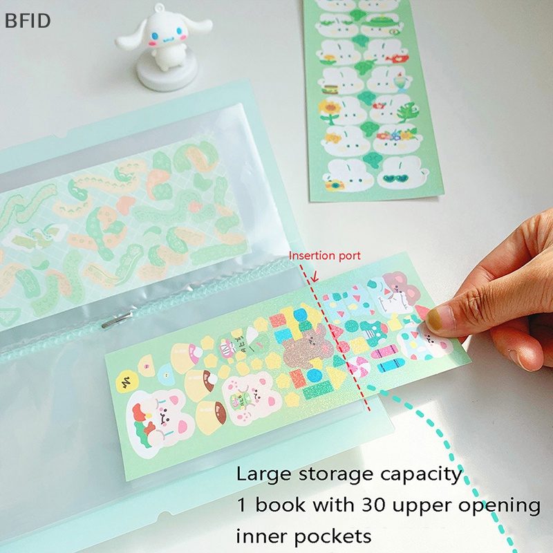 [BFID] 30lembar Album Scrapbooking Bahan Kertas Stiker Koleksi Storage Book Card Holder Penyimpanan Foto Transparan [ID]