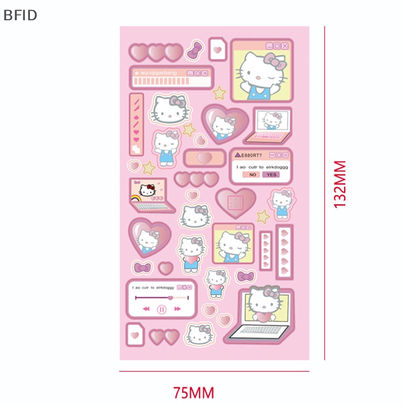 [BFID] 3pcs Stiker Anime Kawaii Sanrio Aesthetic Hello Kitty Kuromi My Melody Cinnamoroll Decals Stiker Hias Mainan Anak [ID]