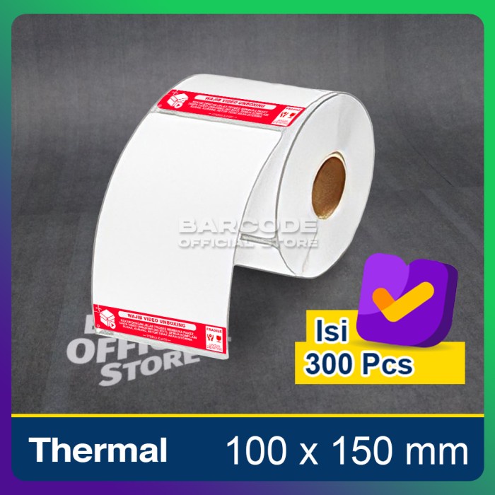 

Stiker Label Fragile Video Unboxing 100x150 mm Resi Pengiriman A6 PST79