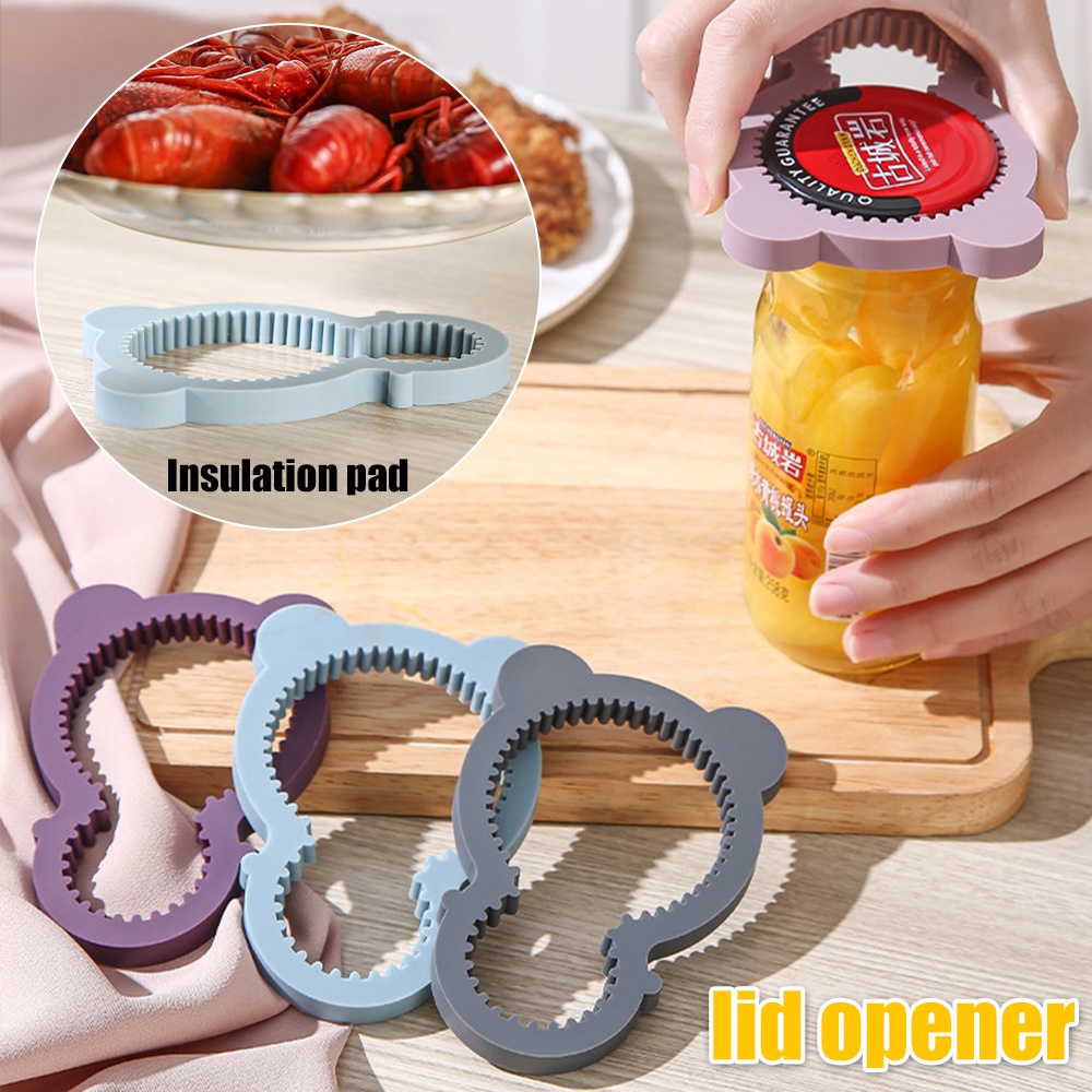 Koala Cap Multifungsi Pembuka Botol Toples Tutup Bisa Bir/Flexible Twister Soft Rubber Screw Grip Cap Opener/Alas Insulasi Panas Anti Panas/Alat Dapur Perangkat Portable/