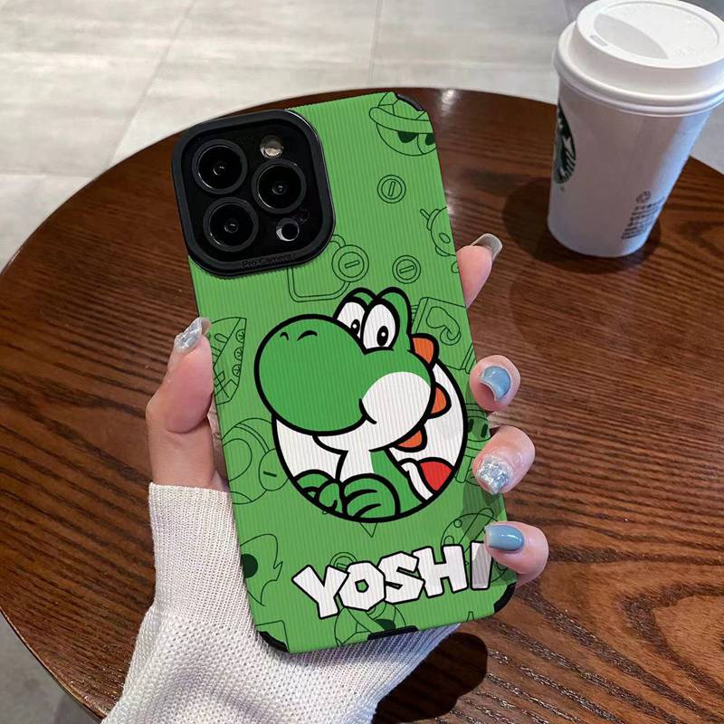 Leather So Cute green dinosaur Soft Case for Samsung A21S A12 A50S A30S A20 A30 A32 A22S A52S A72 A10S A33 A53 A73 A13 A04S A23 A51 A71 A31 White Phone Case for Man Women Girl