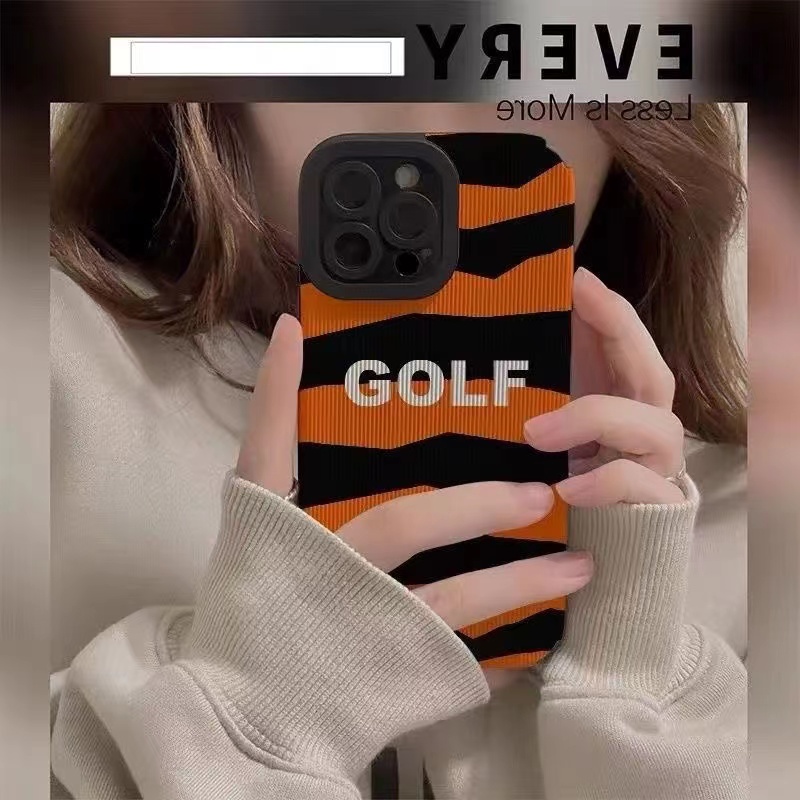 Leather tiger stripe golf Soft Case for Samsung A21S A12 A50S A30S A20 A30 A32 A22S A52S A72 A10S A33 A53 A73 A13 A04S A23 A51 A71 A31 White Phone Case Women Girl