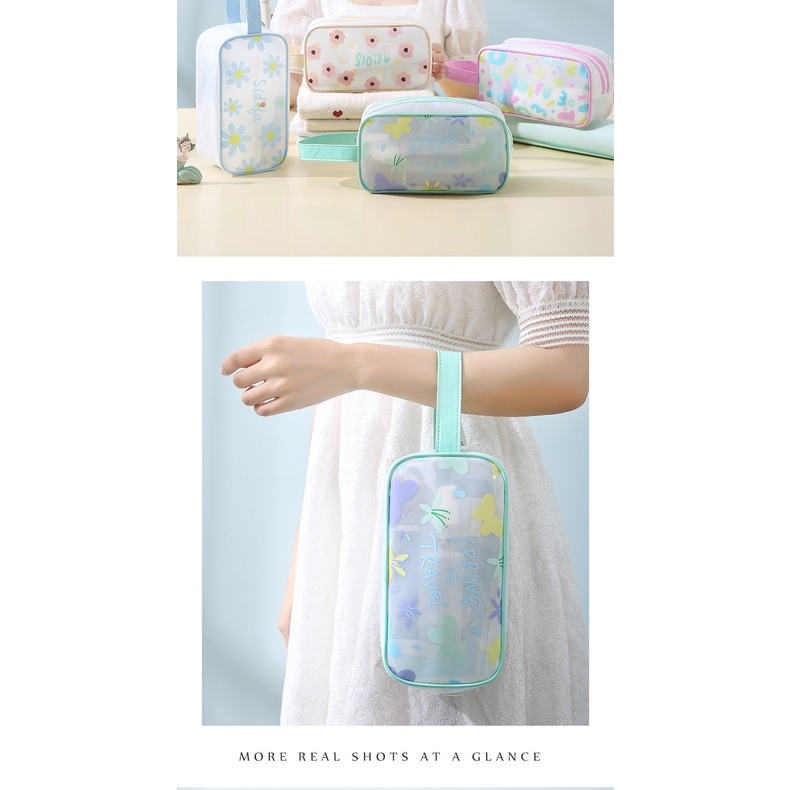 Tas Renang Berenang Pouch Kosmetik Skincare Motif Bunga Anti Air