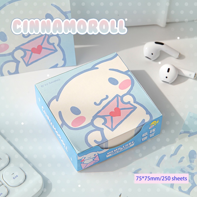 Baru 250lembar Kartun Lucu Sanrio Sticky Notes Buku Anime Kuromi Cinnamoroll My Melody Alat Tulis Siswa Perlengkapan Sekolah