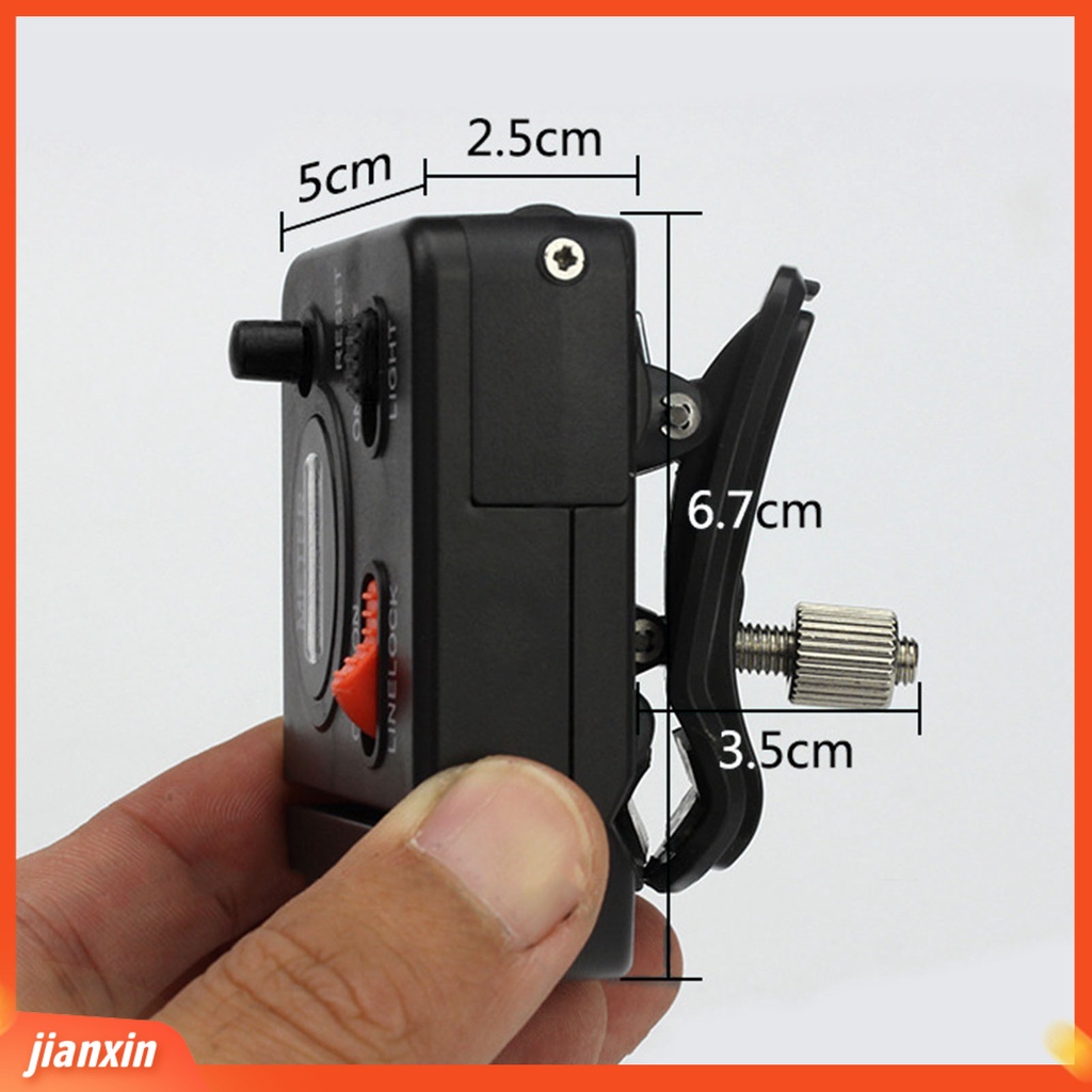 (In Stock) Alat Penghitung Pancing Display Digital Kapasitas Garis Besar ABS Bantalan Kuat Pengukur Garis Berlampu Untuk Cumi