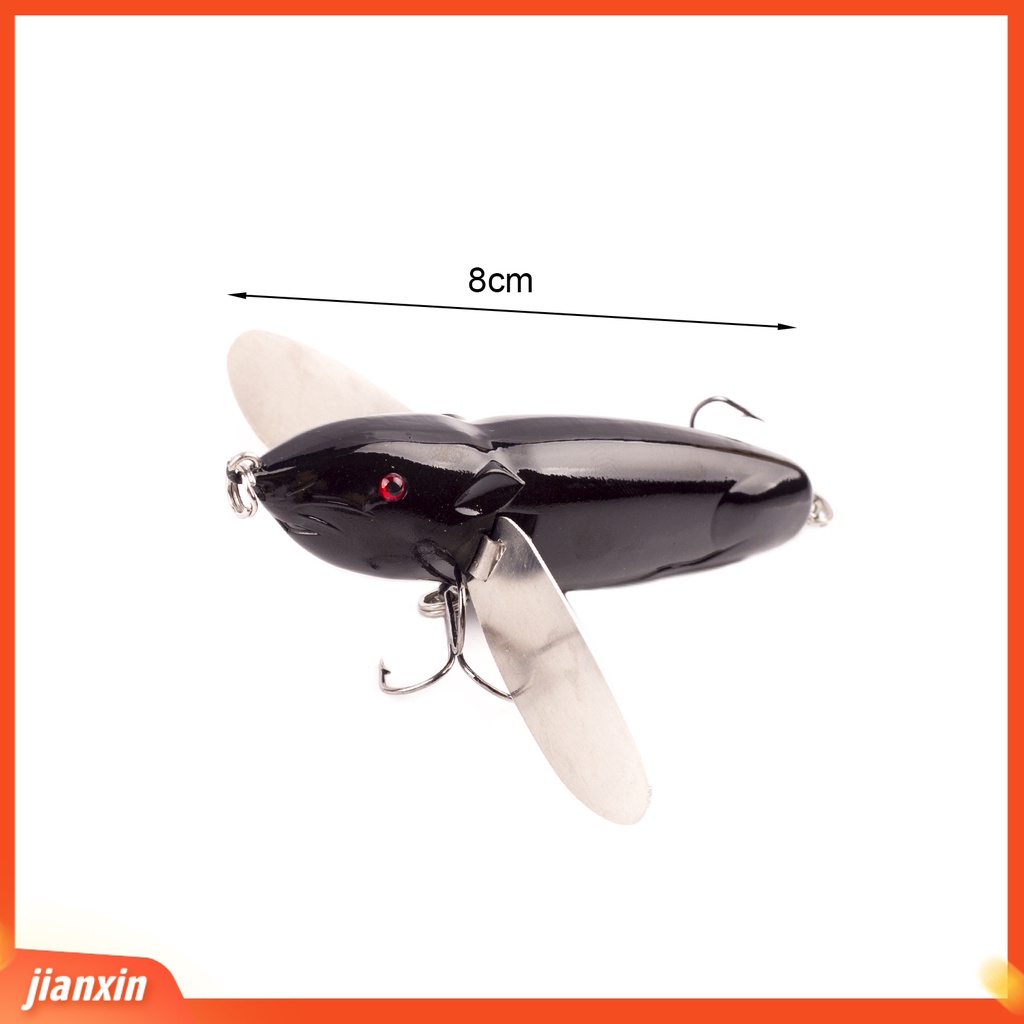 (In Stock) 8cm /14g Umpan Pancing Simulasi 3D Fisheyes Tajam Kait Mini Reusable Atraksi Ikan Ringan Topwater Buatan Mouse Bass Umpan Peralatan Memancing