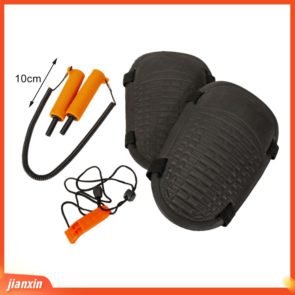 (In Stock) 1set Es Memancing Safety Kit Profesional Perlindungan Lutut Portabel Musim Dingin Memancing Pemecah Es Peluit Lutut Bantalan Untuk Outdoor