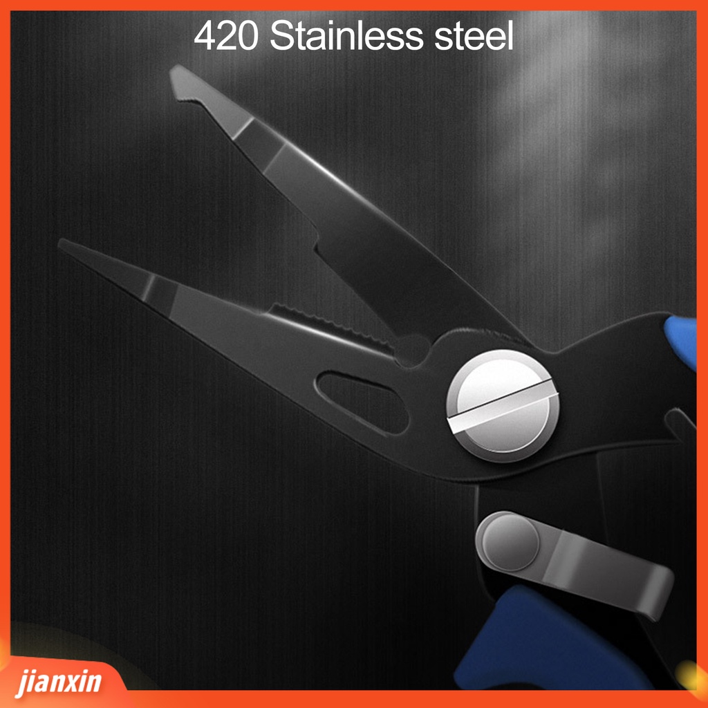 (In Stock) Tang Kait Ergonomics Anti-slip Pegangan Nyaman Kekuatan Tinggi Multifungsi Stainless Steel Air Asin Gear Memancing Tang Memancing Luar Ruangan