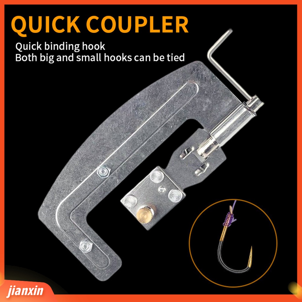 (In Stock) Knotter Pancing Semi Otomatis Stainless Steel Manual Quick Tying Knot Tying Tool Tier Peralatan Memancing