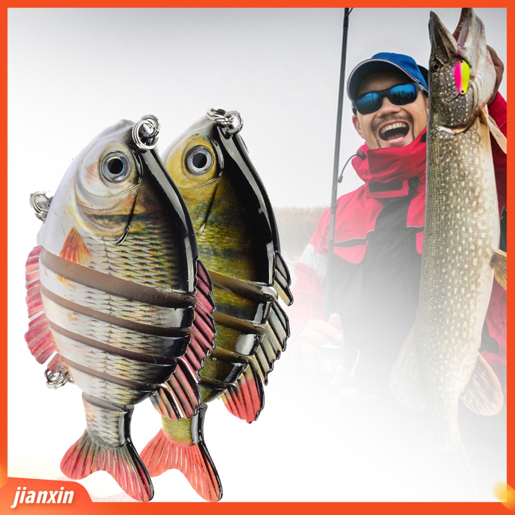 (In Stock) 8.5cm 25g Umpan Buatan Bionic 3D Eyes ABS 6segment Memancing Umpan Palsu Untuk Air Tawar