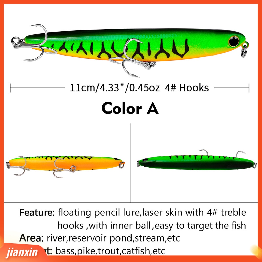 (In Stock) 5Pcs /Set 13g Kait Tajam Memancing Wastafel Pensil Permukaan Halus Mudah Membuang Spinner Umpan Jigging Cahaya Swing Wastafel Umpan Untuk Laut
