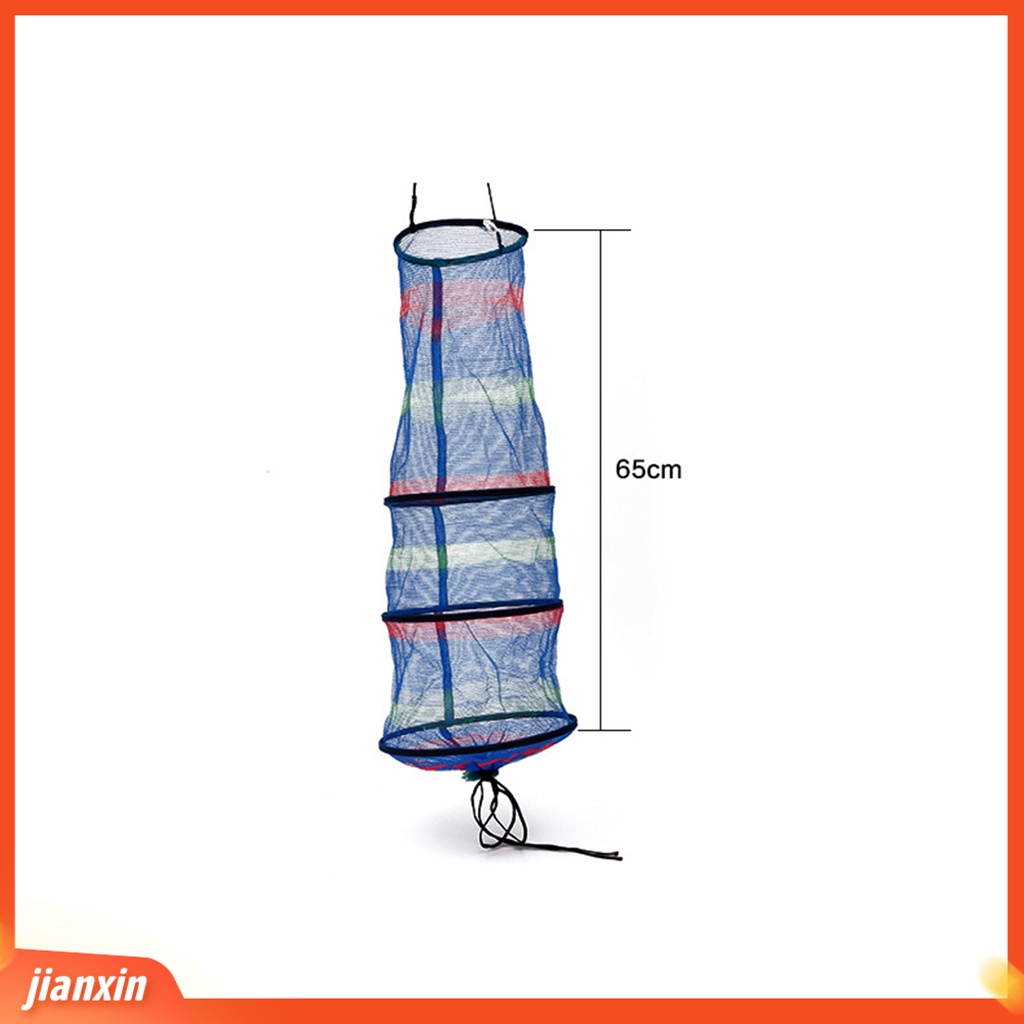 (In Stock) Wadah Kandang Jaring Ikan Nilon 3lapis Portabel Dapat Dilipat Dengan Tali Serut