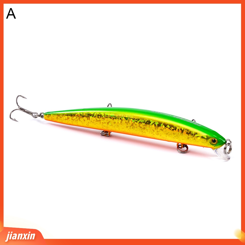 (In Stock) 12.5cm Umpan Pancing Ikan Kecil Buatan Lure Keras Dengan Kait Treble Fishing Tackle