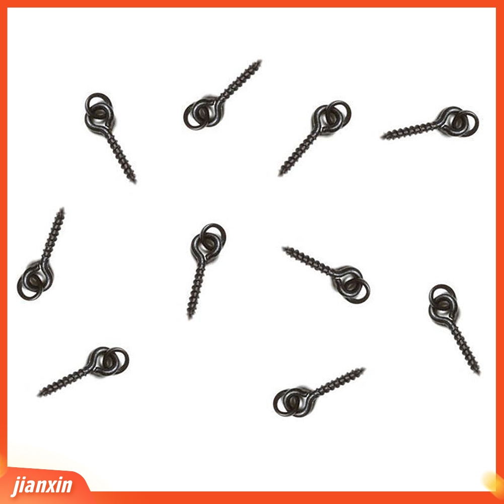 (In Stock) 25Pcs 1.5cm Umpan Pancing Ikan Gurame Sekrup Rambut Rigs Hook Terminal Tackle Dengan Cincin