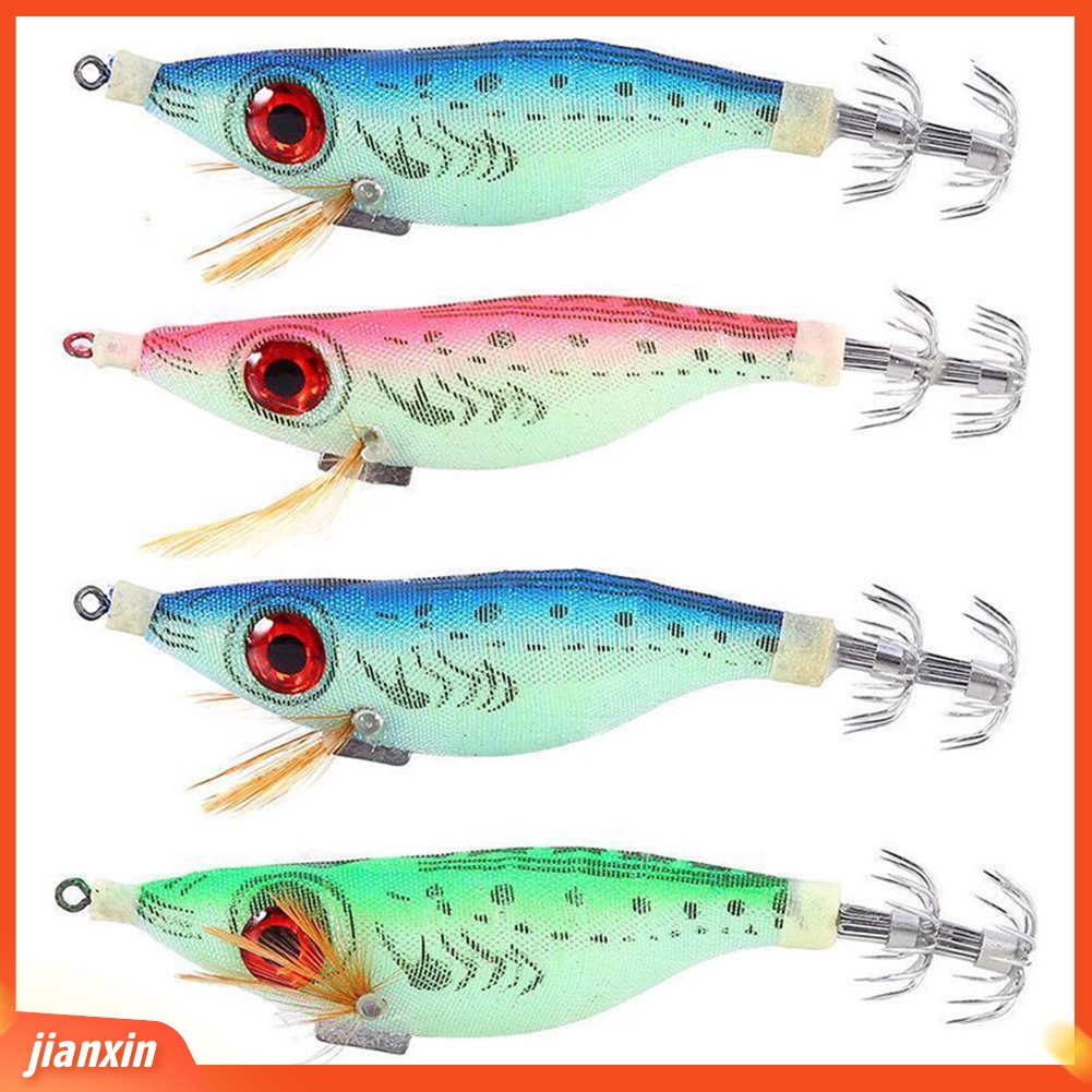 (In Stock) Air Asin 3D Udang Memancing Umpan Luminous Udang Flick Umpan Cumi Jig Hook Tackle