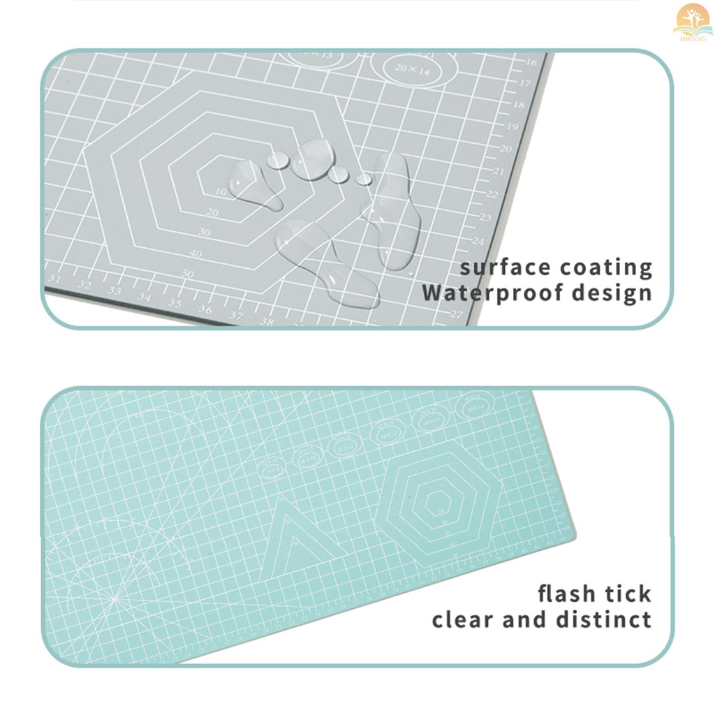 In Stock JIELISI A3 Alas Pemotong PVC Dua Sisi Non-Slip Talenan Cut Pad DIY Alat Dengan Garis Grid Bening Sudut Untuk Menjahit Kain Scrapbooking Art Craft Card Projects 45x30cm