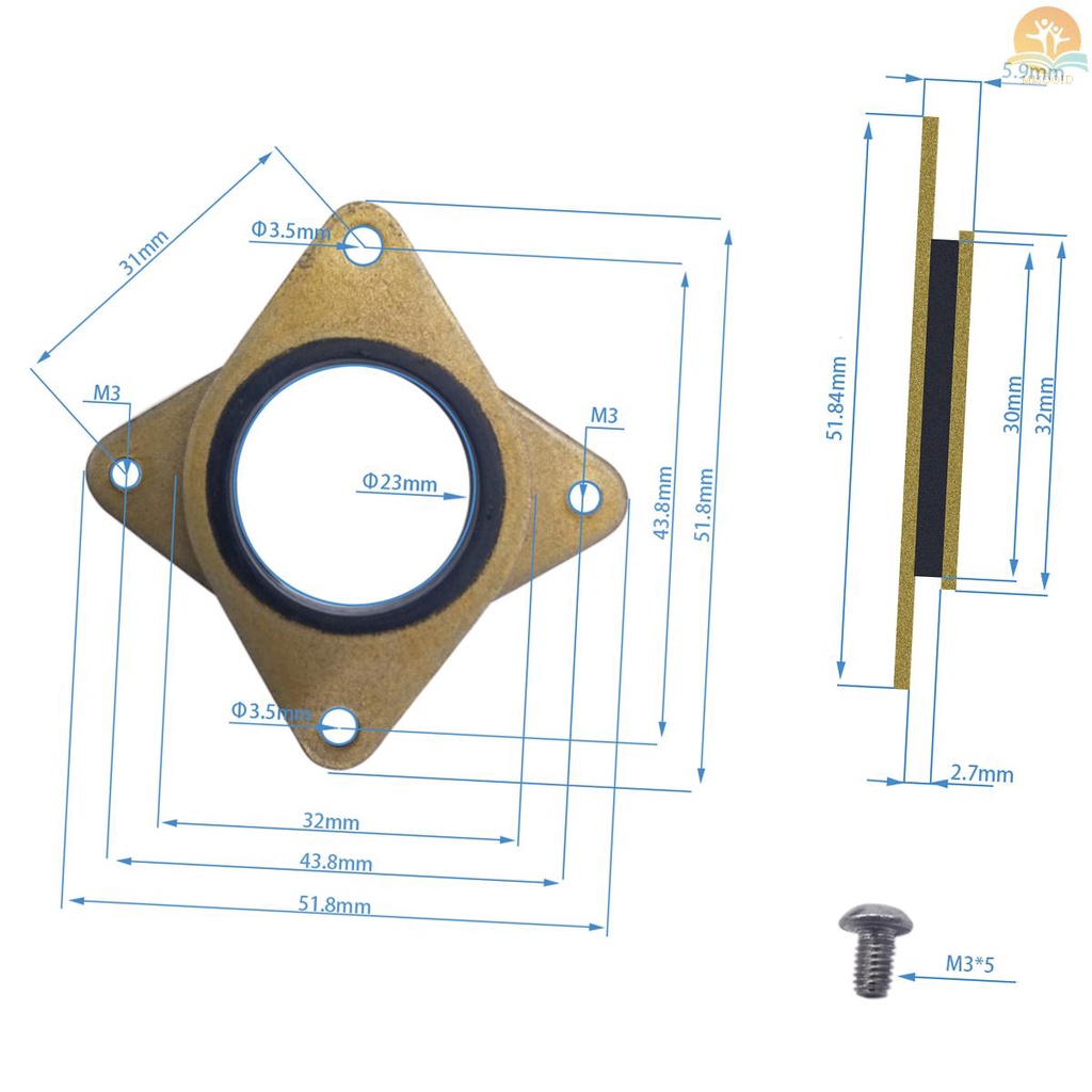 In Stock 4pcs Kuningan &amp; Karet Stepper Motor Getaran Peredam Shock Absorber Pad Dengan Sekrup M3 Kompatibel Dengan NEMA 17stepper Motor Pengganti Creality CR-10/CR-10S/CR-10 V2/E