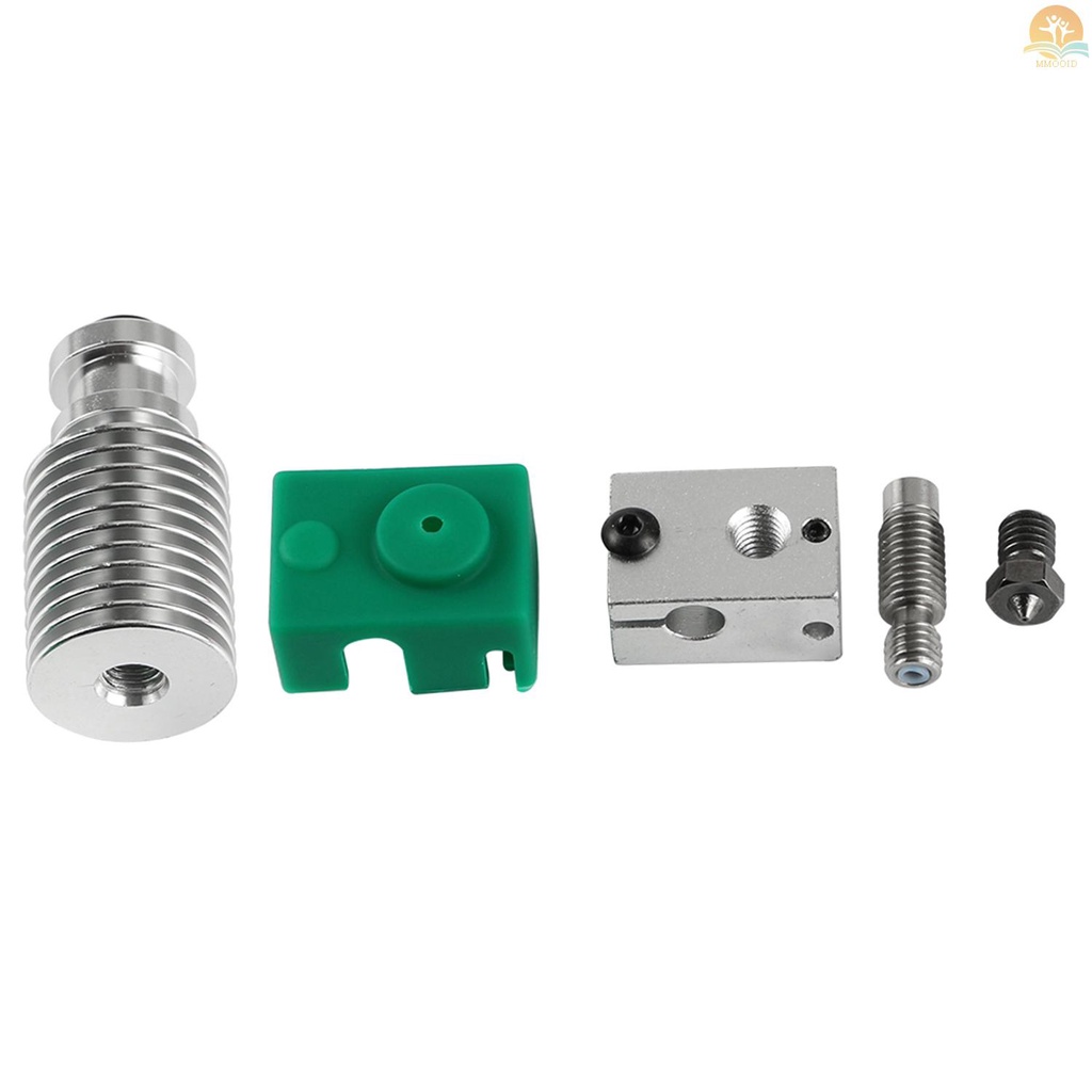 In Stock Heatsink Extruder Radiator Dengan Collet Clip V6 Nozzle 1.75mm Filament Hotend Kompatibel Dengan PT100 Prusa I3 MK3 Printer 3D