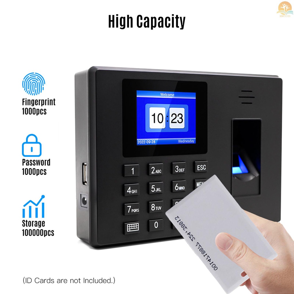 In Stock BISOFICE Mesin Absensi Sidik Jari Cerdas Fingerprint/Password Dengan Layar Display 2.4 ''Jam Waktu Dukungan Karyawan Check-in Recorder Reader Multi-Bahasa