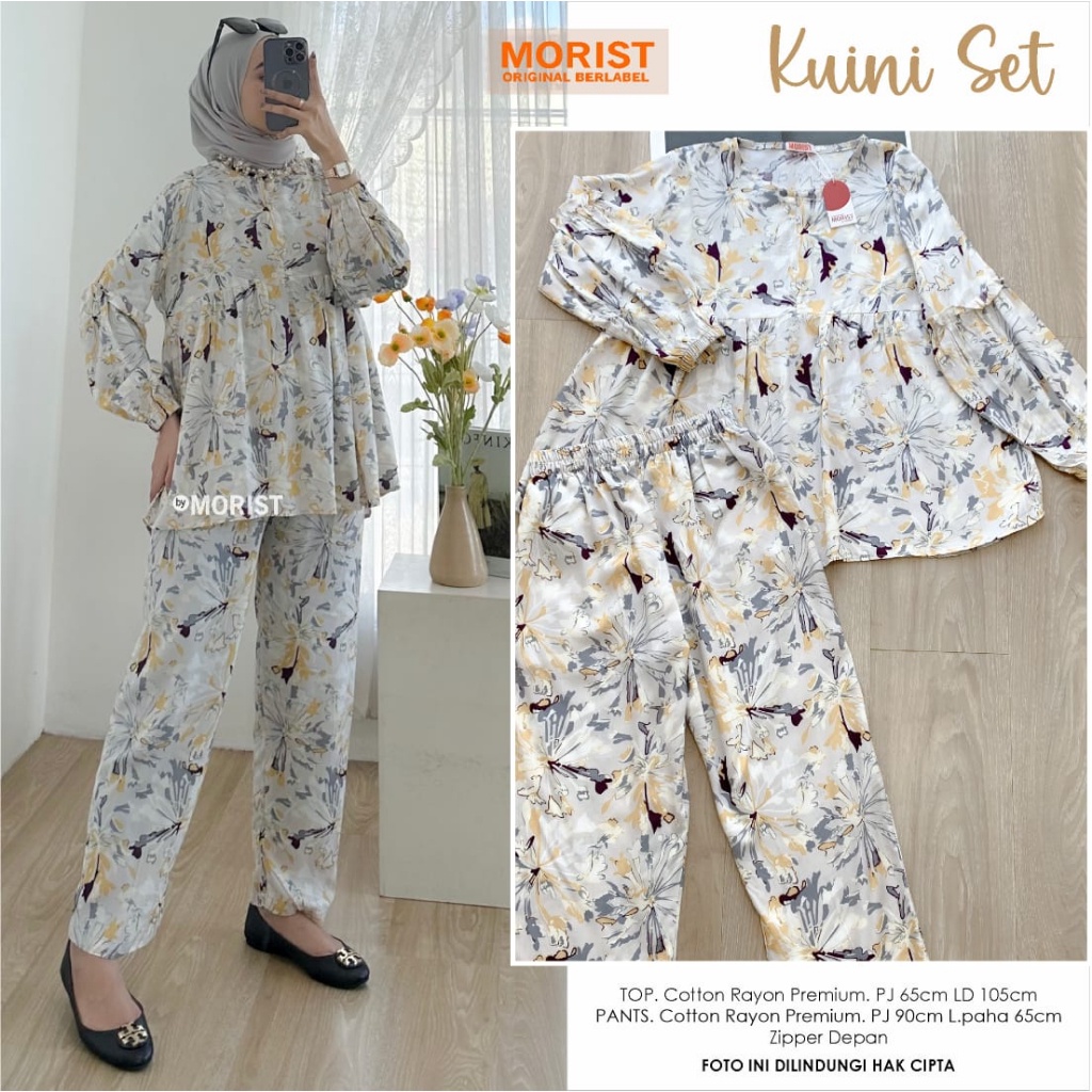 Kuini Set ORI MORIST | Ld105 Cotton Rayon Premium