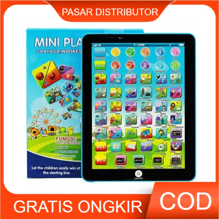 Mainan Anak MAINAN IPAD MINI Playpad Mini 2 Bahasa Ipad Mini Mainan Edukasi Edukatif Anak Balita - Mainan Anak