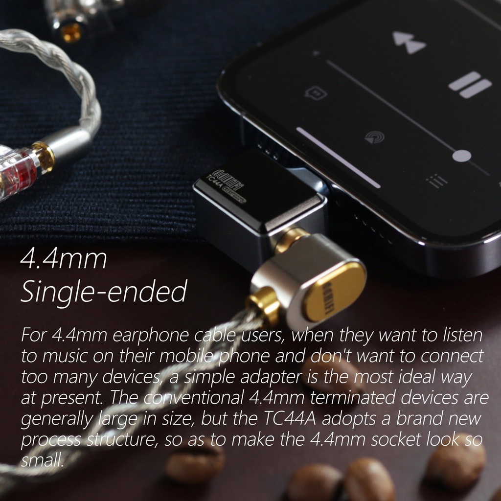 Dd DDHiFi TC44A Type-C Lighting To 4.4mm HiFi Audio Adapter USB Converter Untuk Ponsel Android Hi-res DAC 32bit/384kHz DSD 256