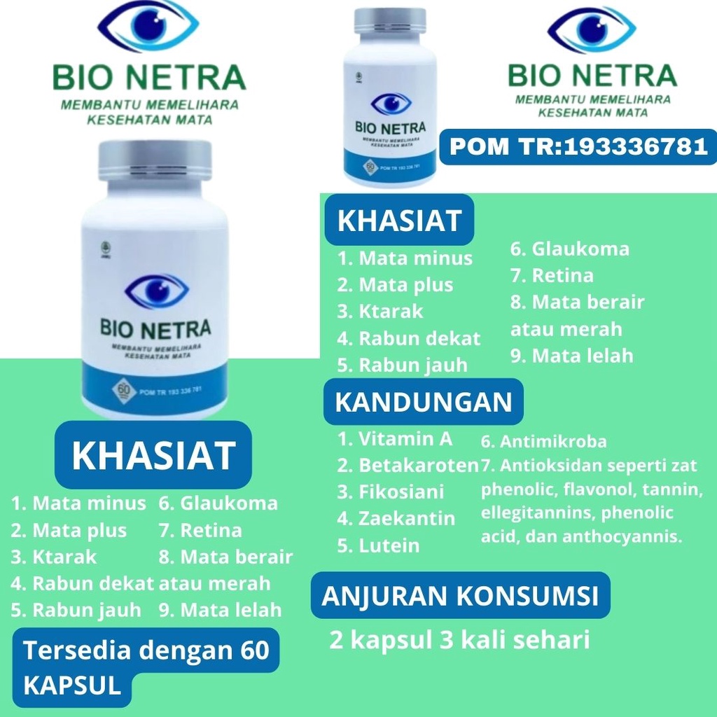 BIO NETRA - BIONETRA - OBAT BIONETRA obat mata