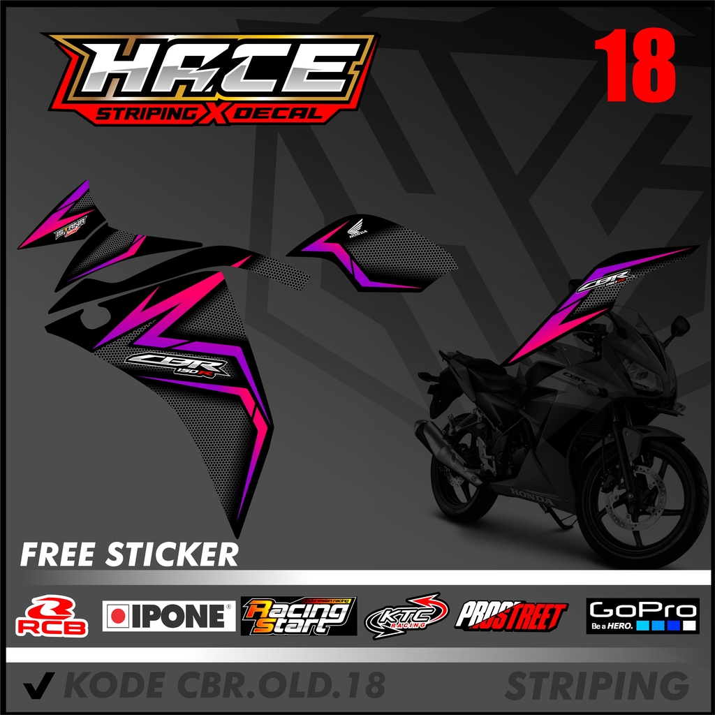 Striping cbr 150 2011 old - Sticker list variasi CBR 2011 OLD motif racing 18