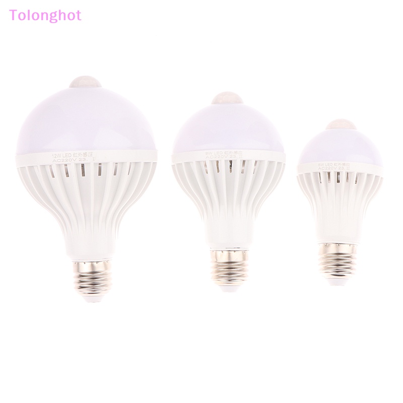 Tolonghot&gt; Untuk Koridor Lampu Malam Inovatif Dan Praktis LED 220V E27 Bohlam Bergaris Sensor Gerak Tubuh Manusia 5W 7W 9W 12W Sumur