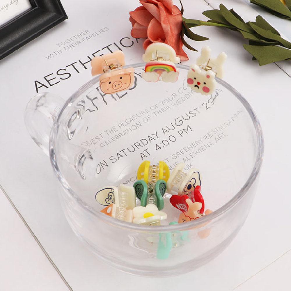 AUGUSTINA Hair Claw Clip Mini Bunny Cherry Smile Face Beruang Akrilik Gaya Korea Jepit Rambut