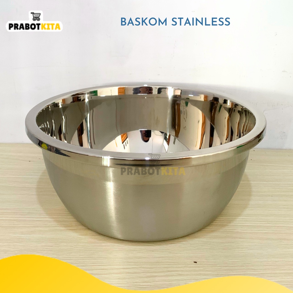 Baskom Stainless 30 Cm Jumbo Elegant / Wadah Sayur Besar Alat Masak
