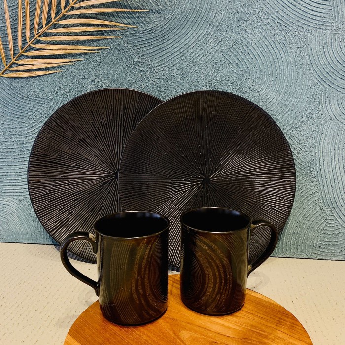 Piring Keramik Raven Black by Carramica