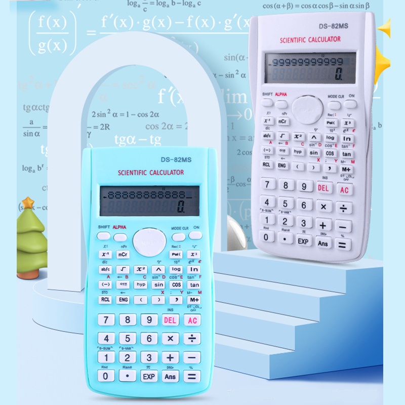Tes Kalkulator Siswa Kalkulator Ilmu Pengetahuan Khusus 82MS Kalkulator Fungsi 2 Baris Warna Kreatif Dengan Layar LCD