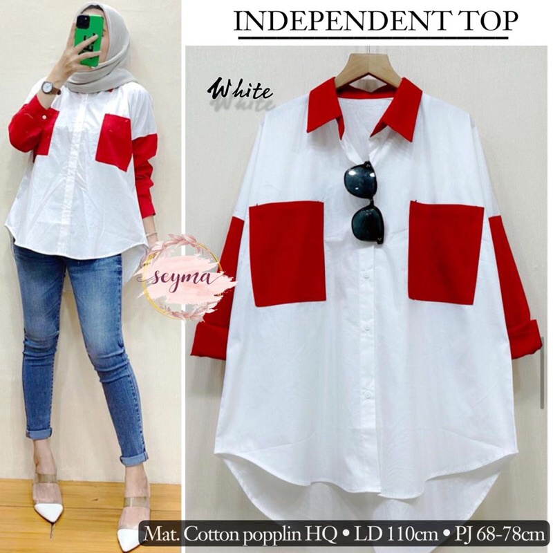 INDEPENDENT TOP ORI SEYMA | Cotton Poplin