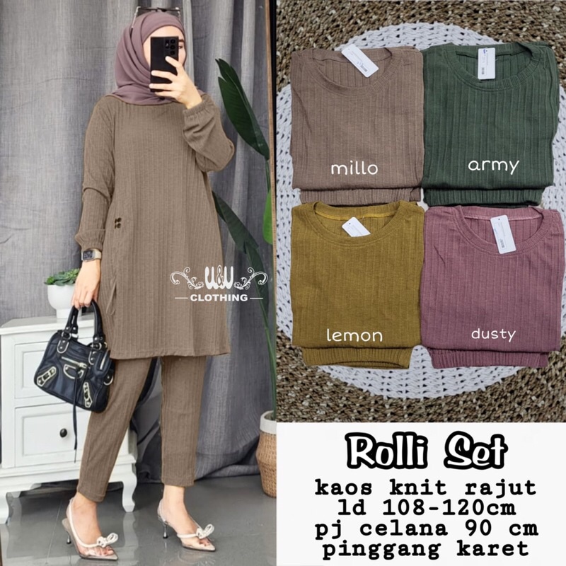 ROLLI SET ORI W&amp;W | Kaos Knit Rajut