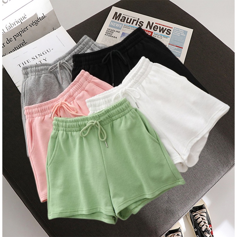 DSM Celana Pendek Wanita 6827 Short Pants Wanita Bahan Adem Lembut Hotpants Celana Santai Kolor Wanita Untuk Tidur Ada Saku