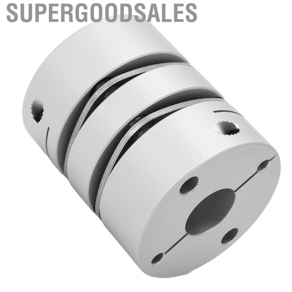 Supergoodsales 2 Diaphragm Coupling Good Adaptation  Mounting Aluminum Alloy Stainless Steel Double Coupler Lightweight for Screw Drive