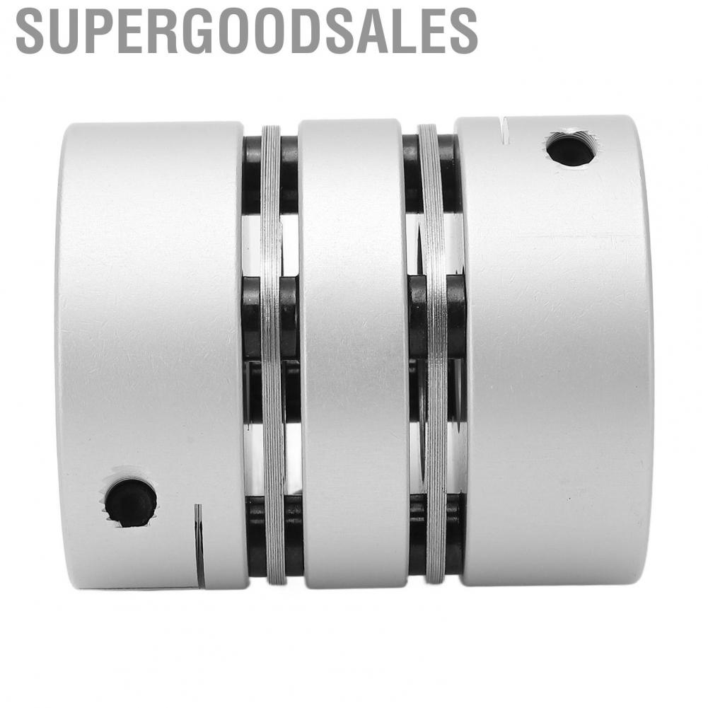 Supergoodsales 2 Diaphragm Coupling Good Adaptation  Mounting Aluminum Alloy Stainless Steel Double Coupler Lightweight for Screw Drive