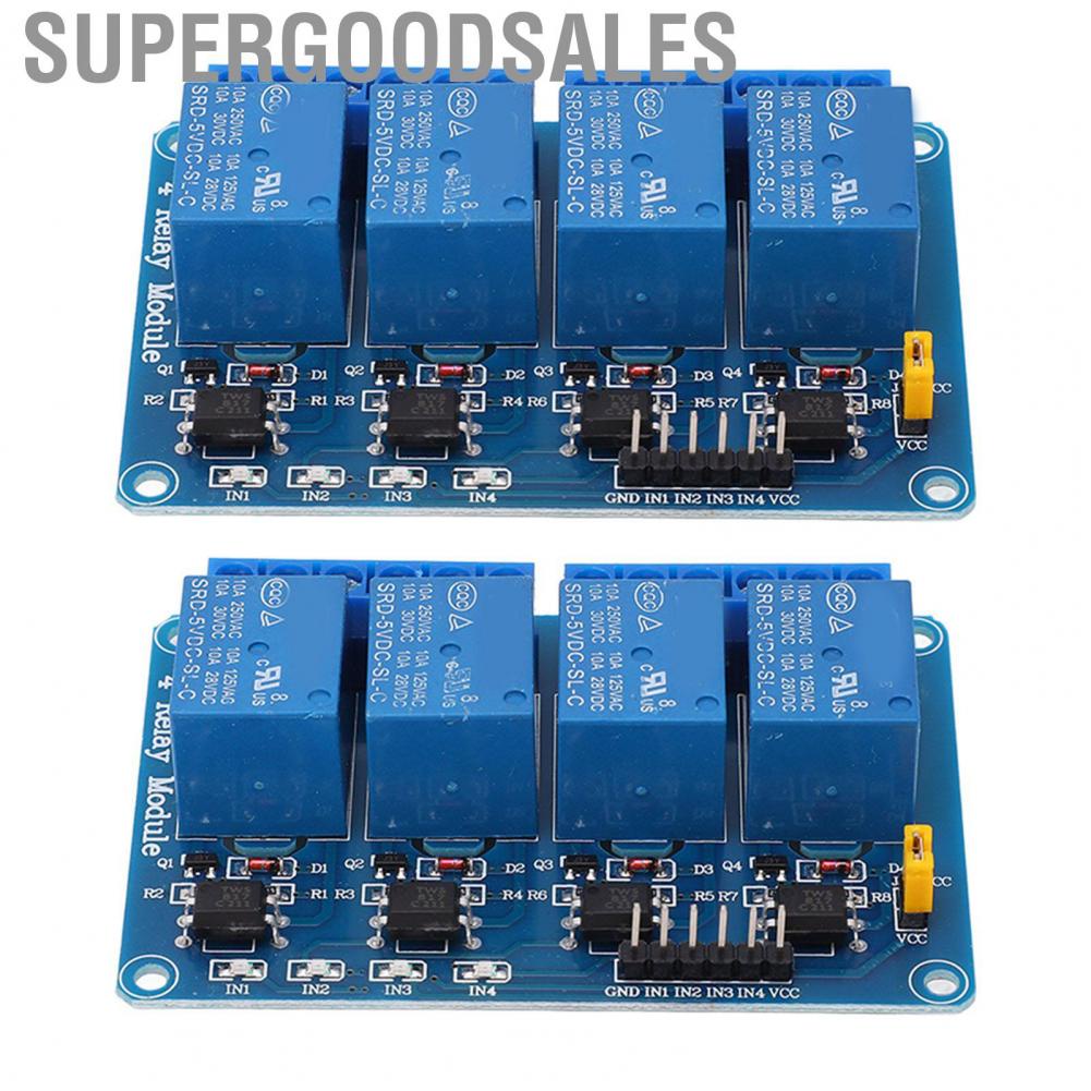 Supergoodsales Solid State Relay Module  5V 4 Channel Stable 2PCS Optocoupler Isolation for Home Intelligent Control
