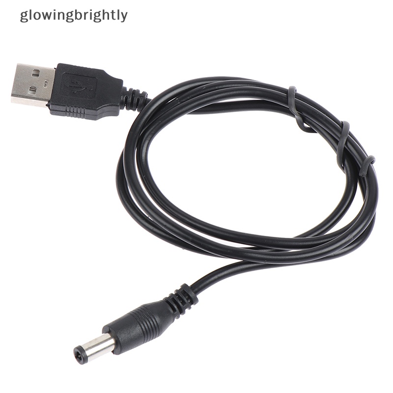 [glowingbrightly] Kabel Power Charger USB Ke DC 5.5* 2.5mm Colokan jack USB Power Cable TFX