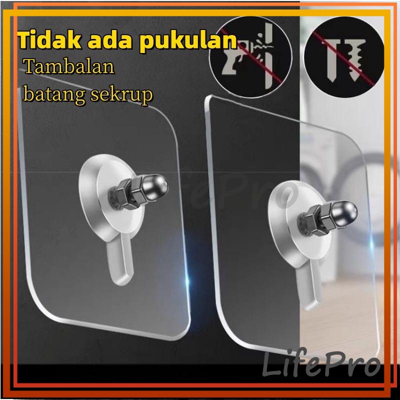 Lifepro Gantungan Hook Magic Baut Paku Perekat Tempel Tanpa Bor Gantungan Hook Baut Tempel Serbaguna