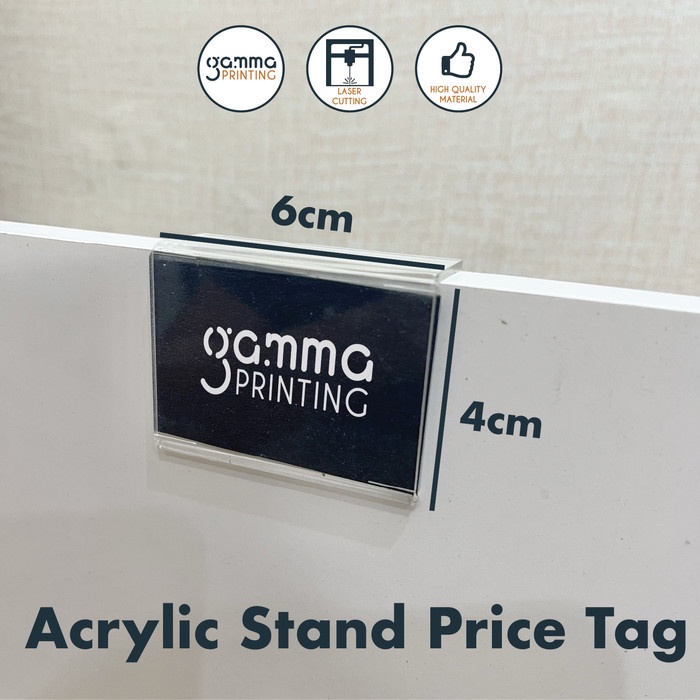 

Akrilik Stand Price Tag Holder 6x4 cm