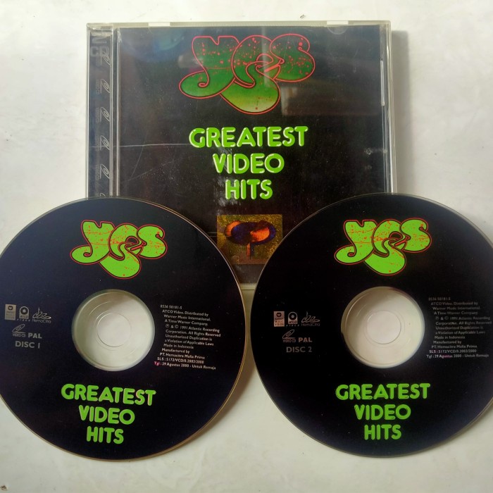 VCD ORIGINAL GREATEST VIDEO HITS YES