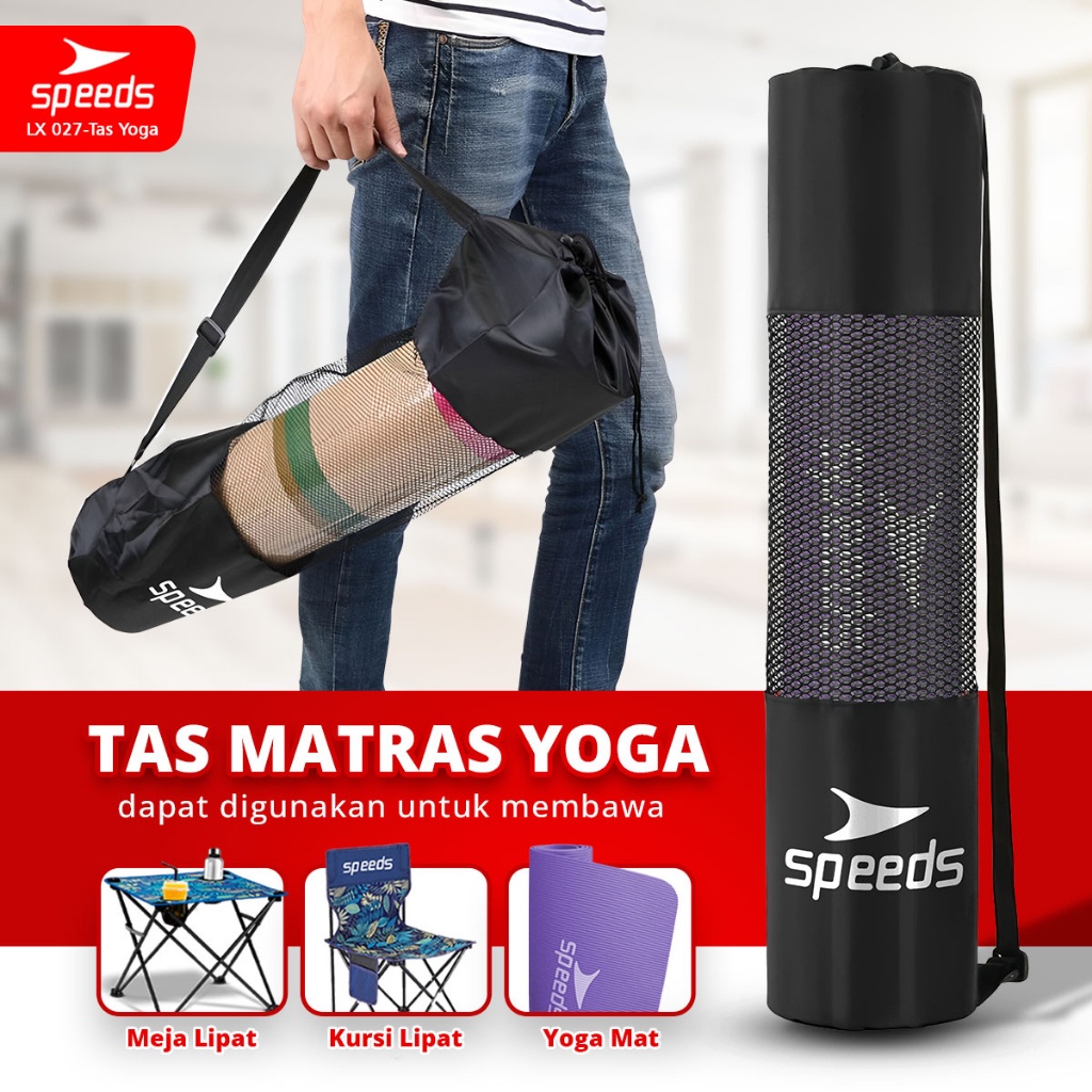 SPEEDS Tas Matras Yoga Anti Air Mesh Bag Water Resistance Tas Yoga Mat Jaring LX 027-TAS-YOGA